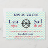 Letztes Segel vor dem Veil Bachelorette Einladung (Vorderseite)