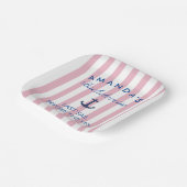 Letztes Segel vor dem Veil Bachelorette Papierplat Pappteller (Gewinkelt)