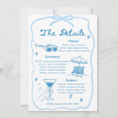 Letztes Segel vor dem Veil Bachelorette Strecke Einladung (Rückseite)