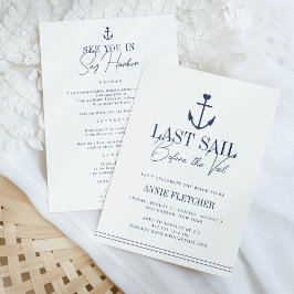 Letztes Segel vor dem Veil Bachelorette Tour & Einladung