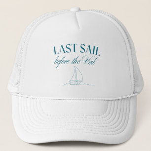 Letztes Segel vor dem Veil Bachelorette Trucker Ha Truckerkappe