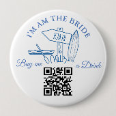 Letztes Segel vor dem Veil Bachelorette Wochenende Button (Vorderseite)