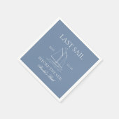 Letztes Segel vor dem Veil Bachelorette Wochenende Serviette (Ecke)