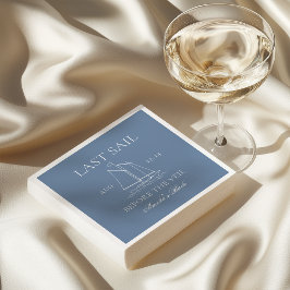 Letztes Segel vor dem Veil Bachelorette Wochenende Serviette