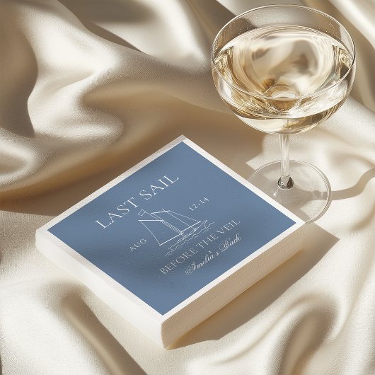 Letztes Segel vor dem Veil Bachelorette Wochenende Serviette