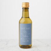 Letztes Segel vor dem Veil Bachelorette Wochenende Weinetikett (Vorderseite)