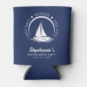 Letztes Segel vor dem Veil Blue Junggeselinnen-Abs Dosenkühler (Vorderseite)