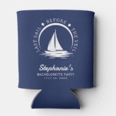 Letztes Segel vor dem Veil Blue Junggeselinnen-Abs Dosenkühler (Rückseite)