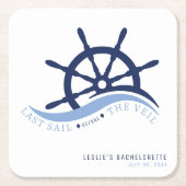 Letztes Segel vor dem Veil Helm Junggeselinnen-Abs Rechteckiger Pappuntersetzer (Vorderseite)