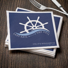 Letztes Segel vor dem Veil Helm Junggeselinnen-Abs Serviette