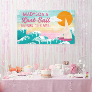 Letztes Segel vor dem Veil Sailboat Bachelorette Banner