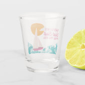 Letztes Segel vor dem Veil Sailboat Bachelorette Schnapsglas (Rückseite)