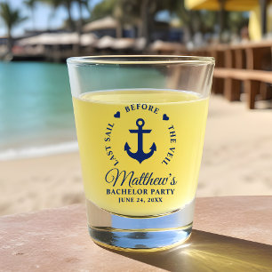 Letztes Segel vor der Veil Bachelor Party Schnapsglas