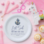 Letztes Segel vor Veil Bachelorette Wochenende Par Pappteller (Party)