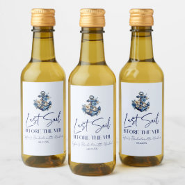 Letztes Segel vor Veil Bachelorette Wochenende Par Weinetikett