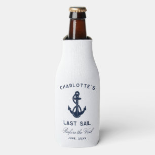 Letztes Segel vor Veil Nautical Anchor Bachelorett Flaschenkühler