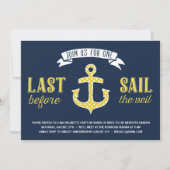 Letztes Segelschiff | Nautischer Junggeselinnen-Ab Einladung (Vorderseite)