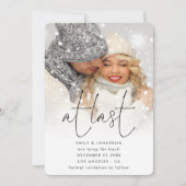 Letztes Skript Foto Overlay QR WinterWedding Save The Date (Vorderseite)