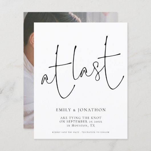 Letztes Skript-Foto Save the Date (Vorne/Hinten)