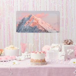 Letztes Sonnenlicht auf dem Berg Storžič, Slowenie Banner