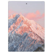 Letztes Sonnenlicht auf dem Berg Storžič, Slowenie Klemmbrett (Rückseite)