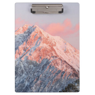 Letztes Sonnenlicht auf dem Berg Storžič, Slowenie Klemmbrett