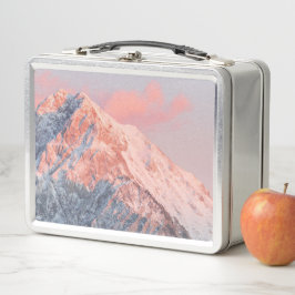 Letztes Sonnenlicht auf dem Berg Storžič, Slowenie Metall Brotdose