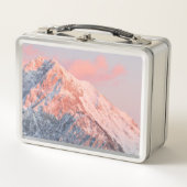 Letztes Sonnenlicht auf dem Berg Storžič, Slowenie Metall Brotdose (Vorderseite)