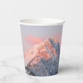 Letztes Sonnenlicht auf dem Berg Storžič, Slowenie Pappbecher (Rückseite)