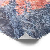 Letztes Sonnenlicht auf dem Berg Storžič, Slowenie Poster (Ecke)