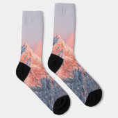 Letztes Sonnenlicht auf dem Berg Storžič, Slowenie Socken (Rechts)