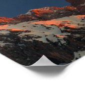 Letztes Sonnenlicht auf den Bergen Poster (Ecke)