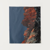 Letztes Sonnenlicht auf den Bergen Wandteppich (Vorderseite)