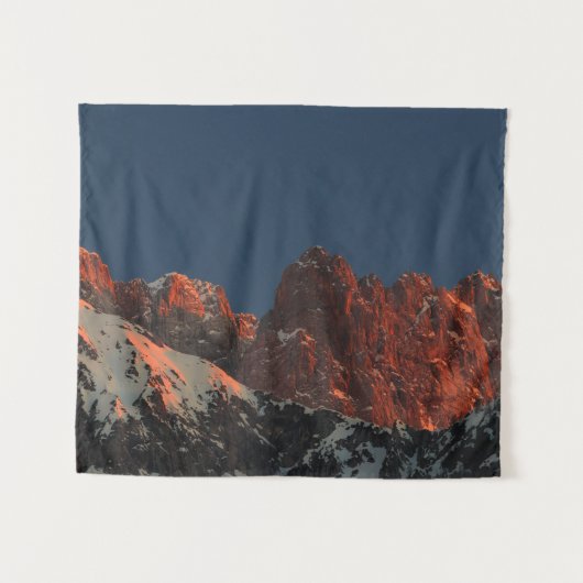 Letztes Sonnenlicht auf den Bergen Wandteppich (Vorderseite (Horizontal))