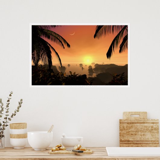 Letztes Sonnenlicht Poster (Küche)