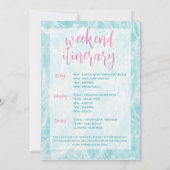 Letztes Splash Beach Bachelorette Wochenende Ausfl Einladung (Rückseite)