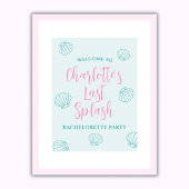 Letztes Splash Seashell Beach Bachelorette Empfang Poster