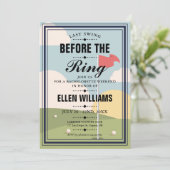 Letztes Swing Bachelorette Golf Weekend Party Einladung (Stehend Vorderseite)