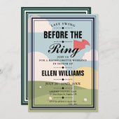 Letztes Swing Bachelorette Golf Weekend Party Einladung (Vorne/Hinten)