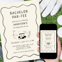 Letztes Swing Golf Theme Bachelor Party Handgezeic