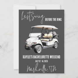 Letztes Swing, Golfspiel Bachelorette Wochenende P Einladung