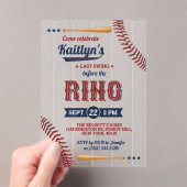 Letztes Swing vor dem Ring! Baseball-Brautparty Acryleinladungen (Insitu (Handheld))