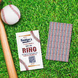 Letztes Swing vor dem Ring! Baseball-Brautparty Begleitkarte