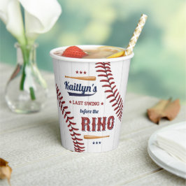 Letztes Swing vor dem Ring! Baseball-Brautparty Pappbecher