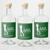 Letztes Swing vor dem Ring Golf Bachelor Alkoholflaschenetikett (Flaschen)