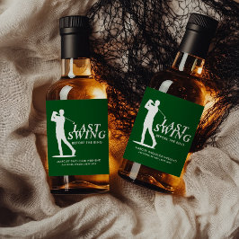 Letztes Swing vor dem Ring Golf Bachelor Alkoholflaschenetikett