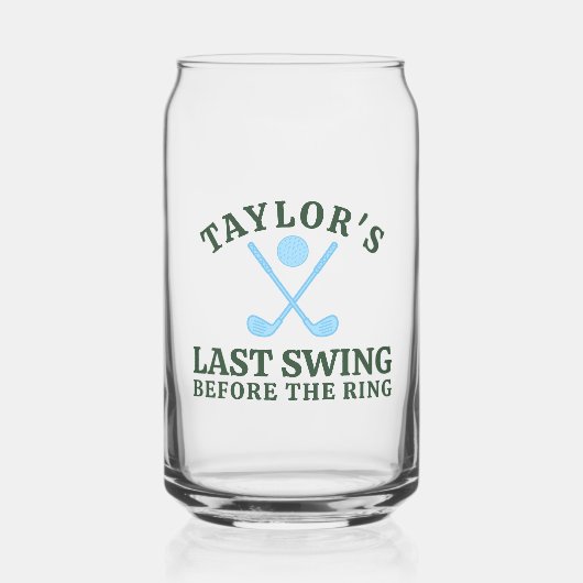 Letztes Swing vor dem Ring Golf Bachelor Dosenglas (Vorderseite)