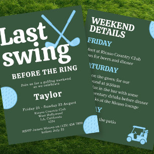 Letztes Swing vor dem Ring Golf Bachelor Einladung