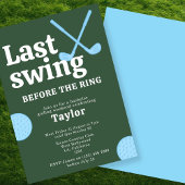 Letztes Swing vor dem Ring Golf Bachelor Einladung