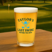 Letztes Swing vor dem Ring Golf Bachelor Glas